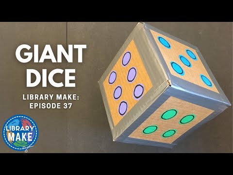 DIY Literacy: Giant Dice (LIBRARY MAKE) - YouTube