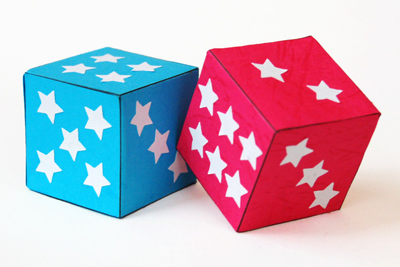 Paper Dice | Kids Crafts | Fun Craft Ideas | FirstPalette.com