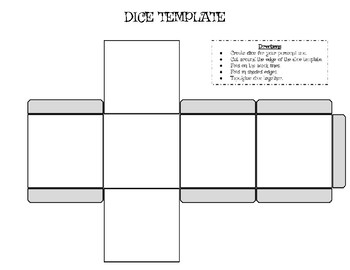 Large Dice Template