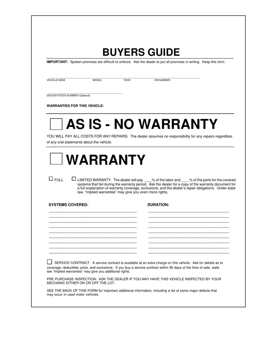 Buyers Guide ≡ Fill Out Printable PDF Forms Online