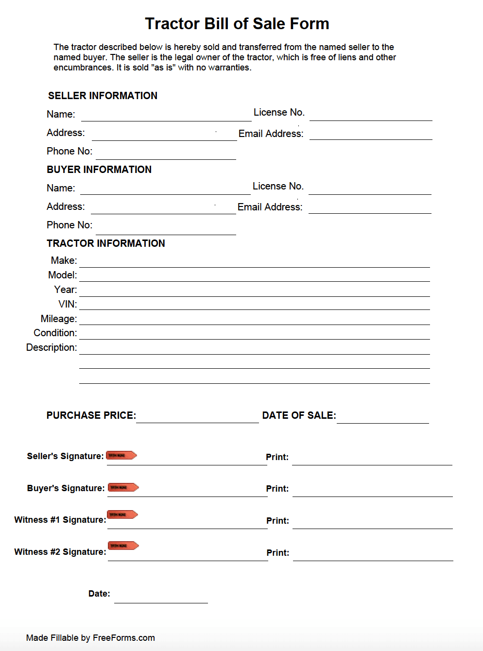printable bill of sale bc