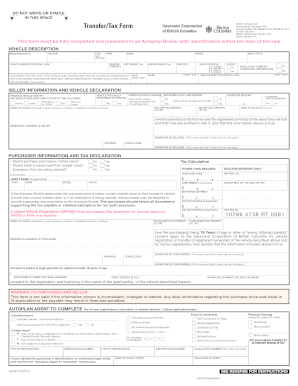 printable bill of sale bc