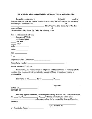 printable bill of sale bc