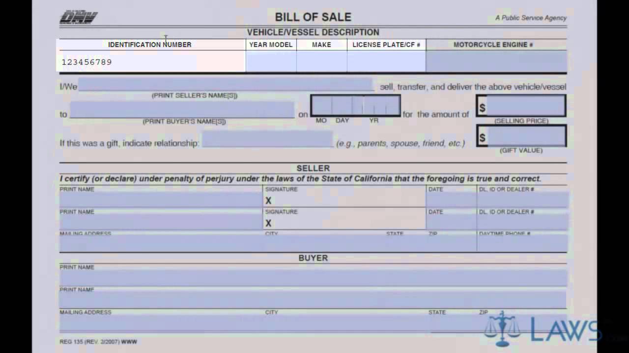 Bill of Sale