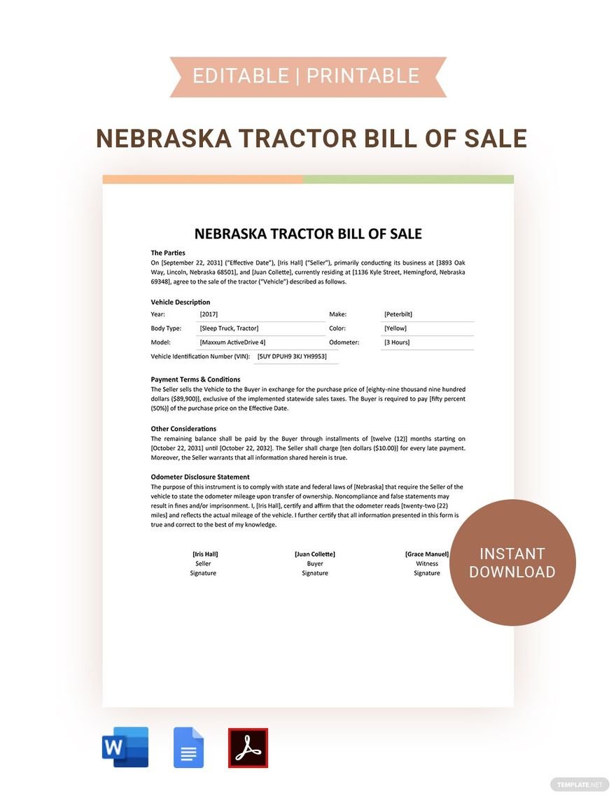 Page 6 FREE Bill of Sale Templates - Download in Word, Google Docs ...