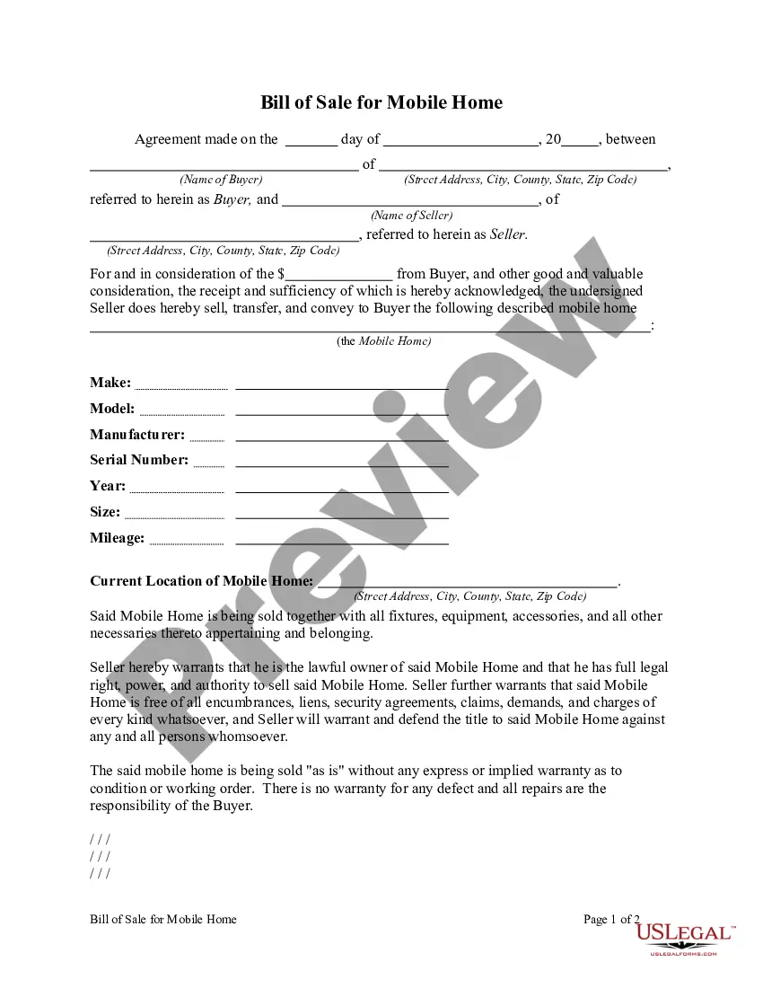 printable bill of sale for a camper
