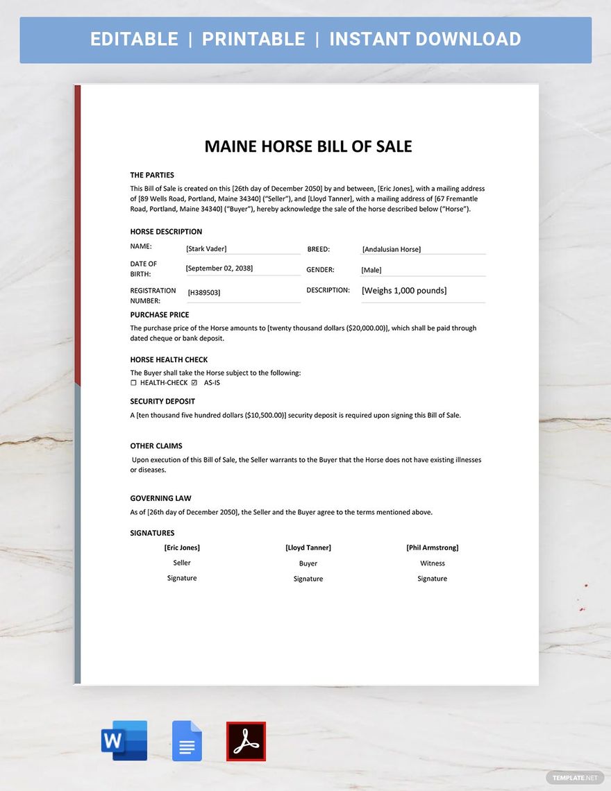 printable bill of sale oregon