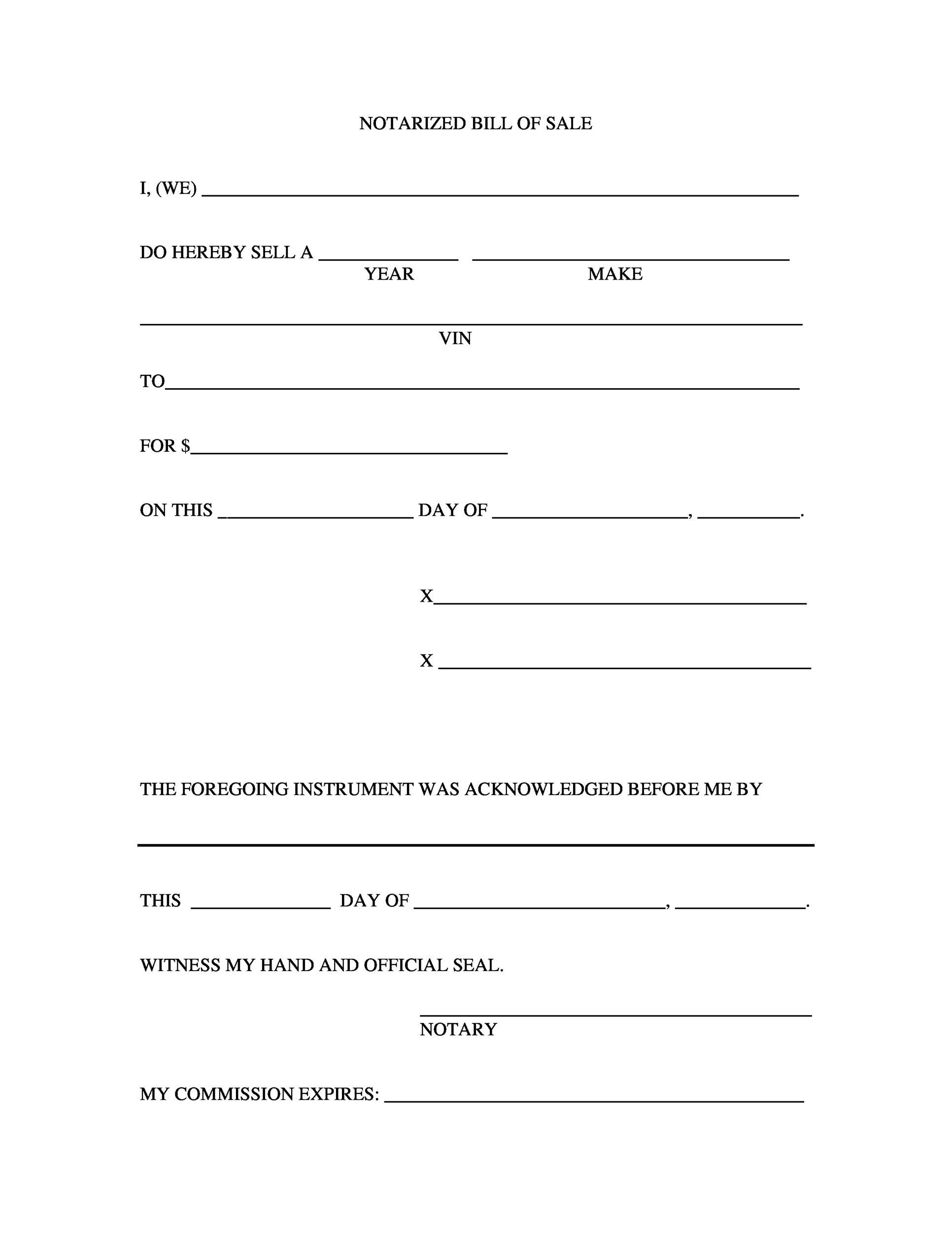 45+ Printable Bill of Sale Templates [Free] (Word, PDF)