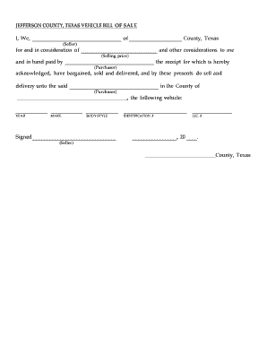 printable bill of sale texas