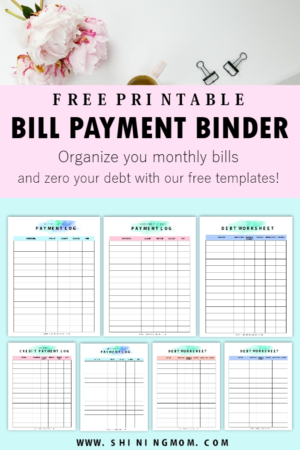 printable bill organizer monthly