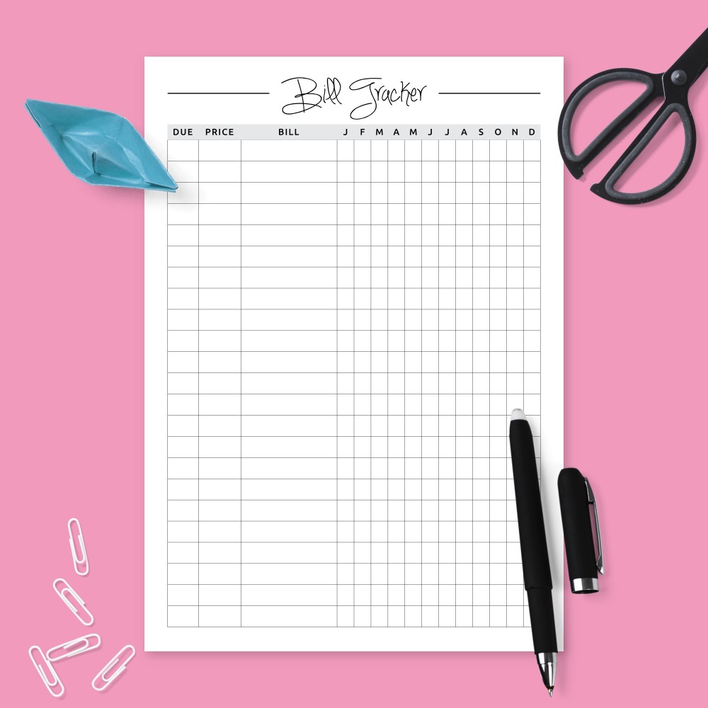 printable bill organizer notebook