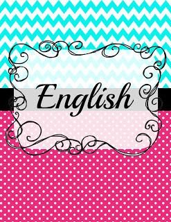 printable binder covers for english