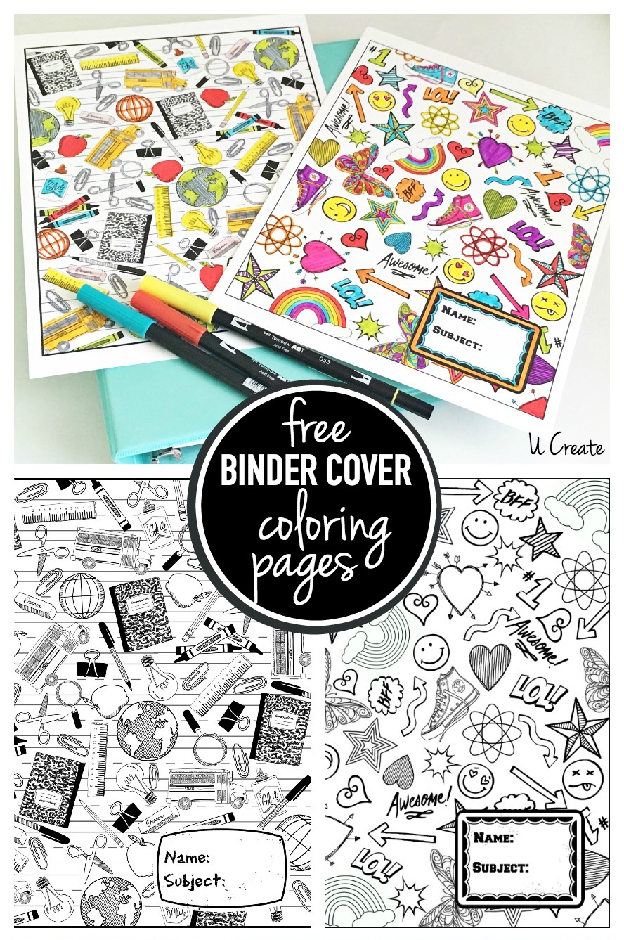printable binder covers to color