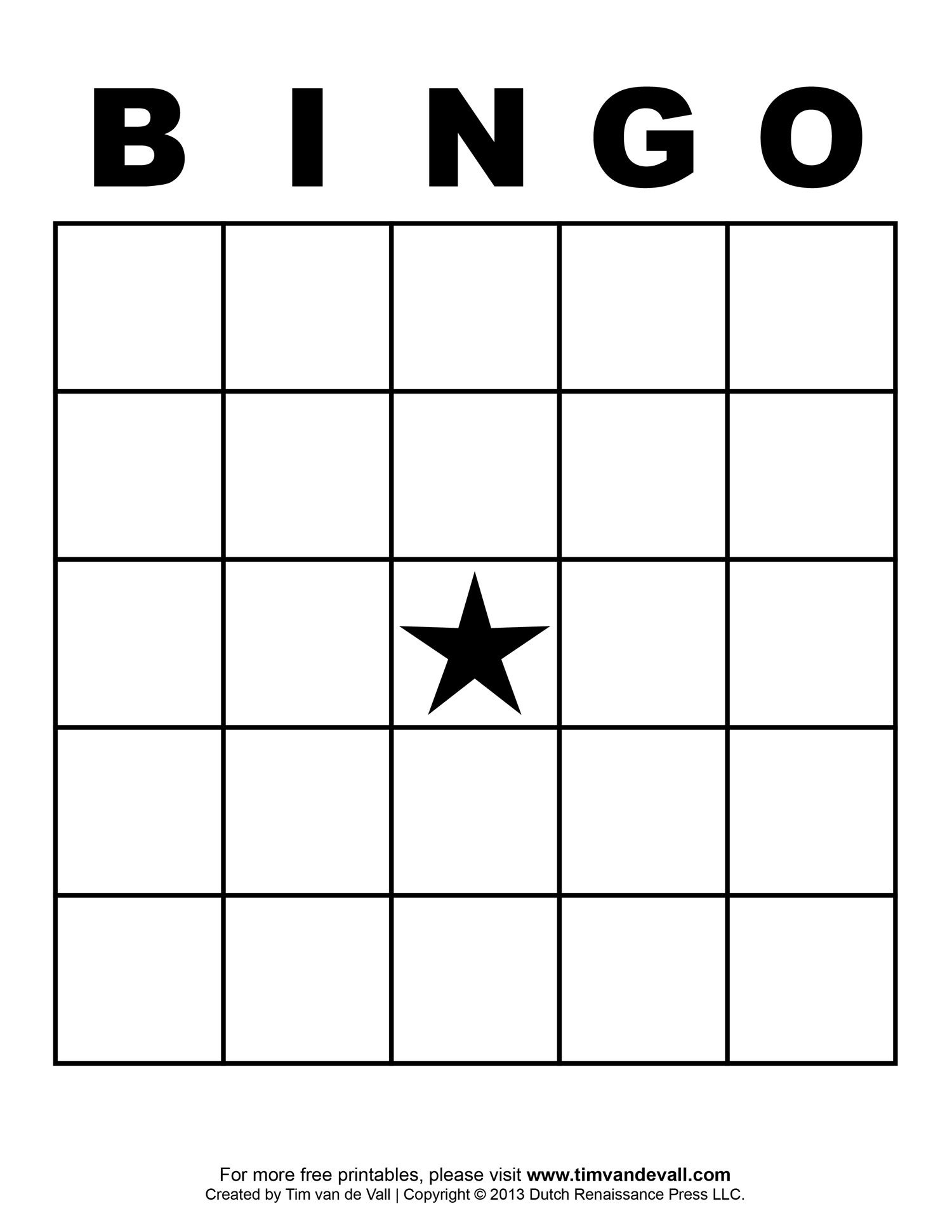 printable bingo board games