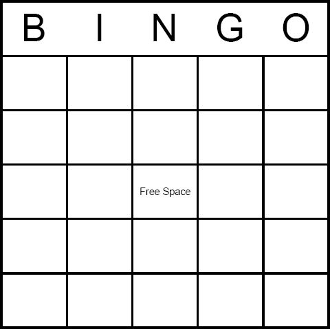 printable bingo board games