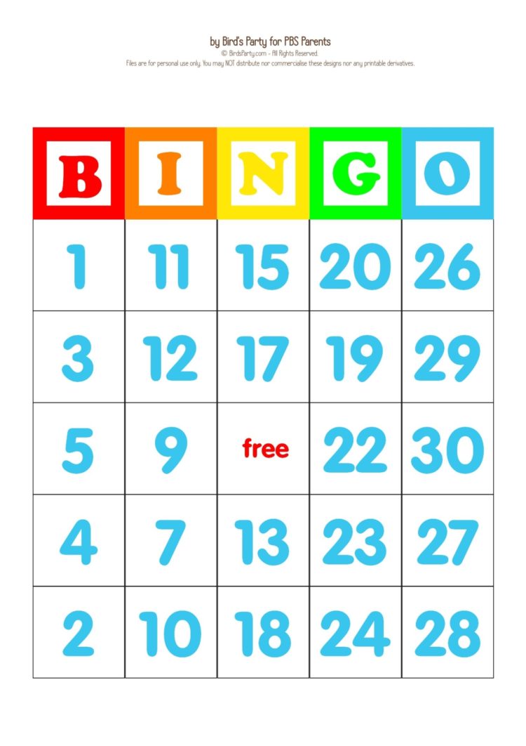 ABCs &  123s Bingo Cards | Kids Coloring Pages | PBS KIDS for Parents