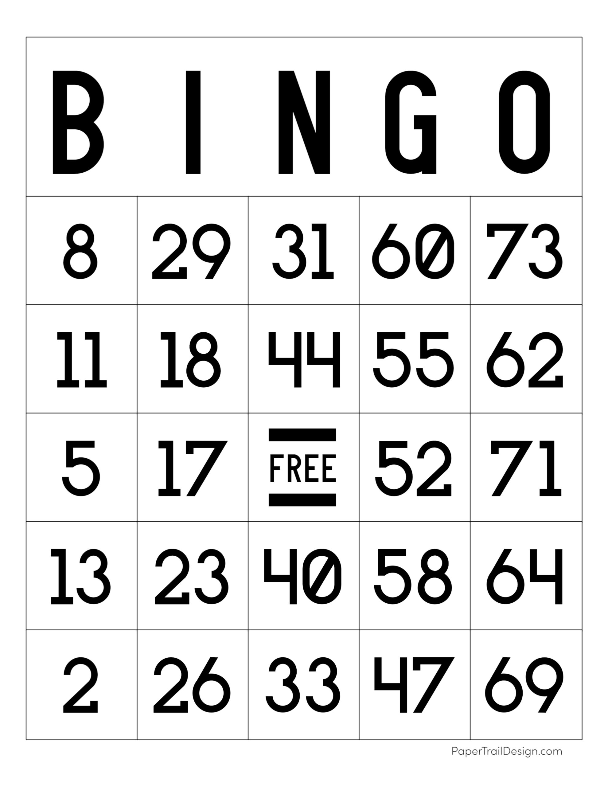 printable bingo cards 4 to a page