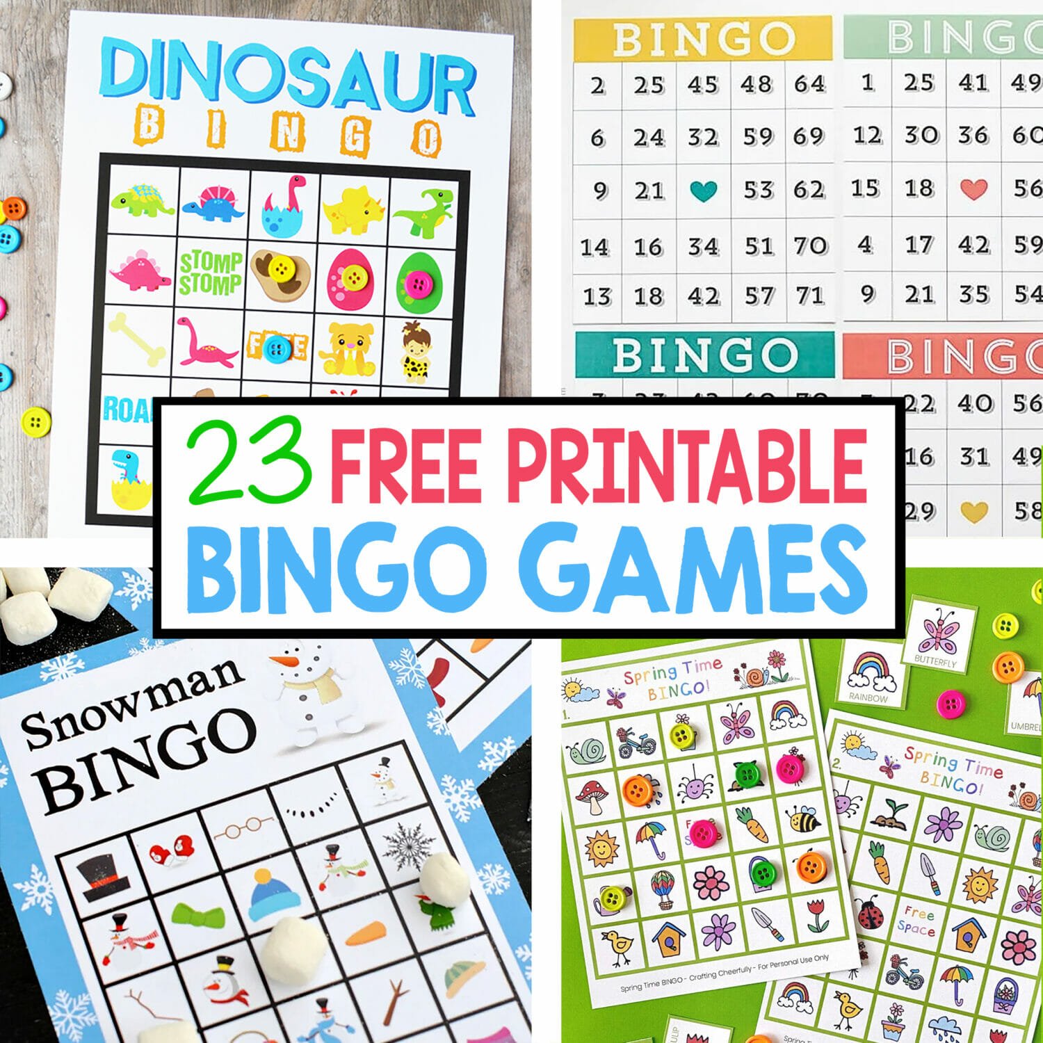 printable bingo cards 4 to a page