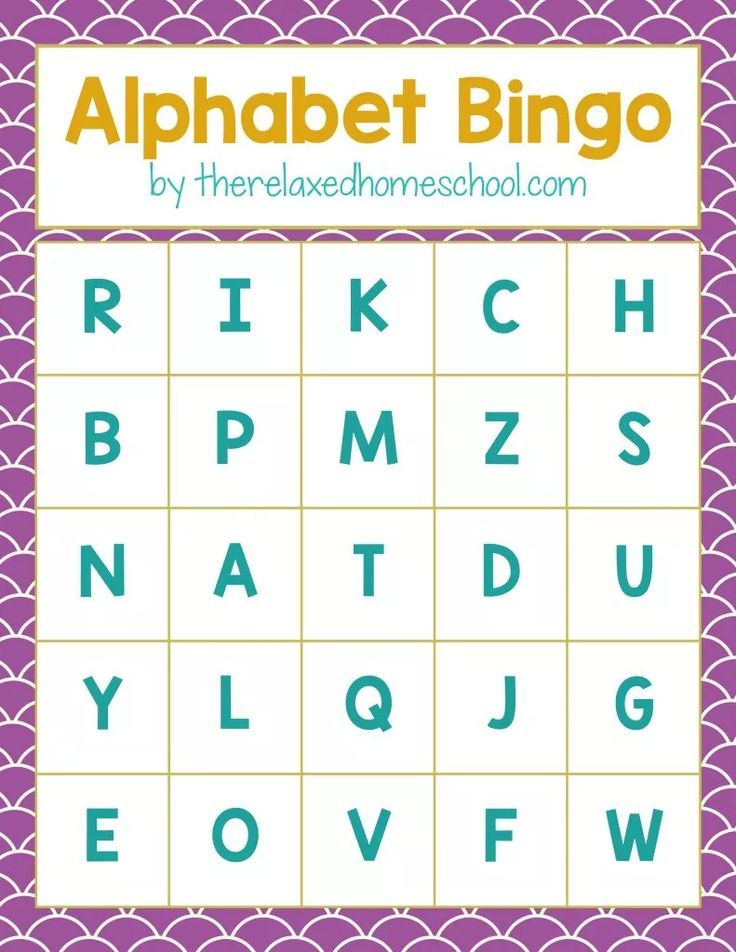 Free Printable! Alphabet Letters Bingo Game - Download here!
