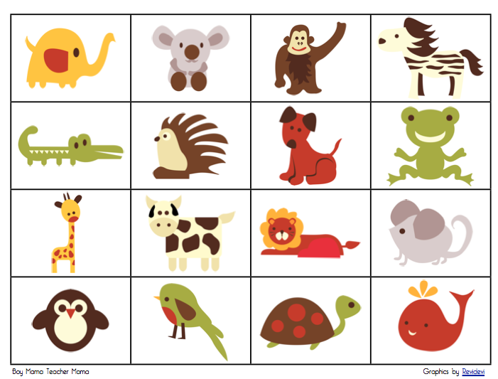 Boy Mama: FREE Retro Animal Bingo Game - Boy Mama Teacher Mama