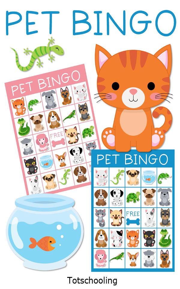Pet BINGO | Totschooling - Toddler, Preschool, Kindergarten ...