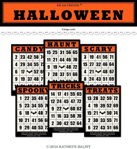 printable bingo cards for halloween