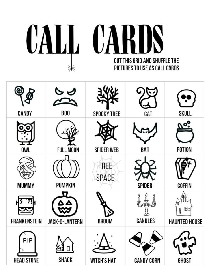 printable bingo cards for halloween