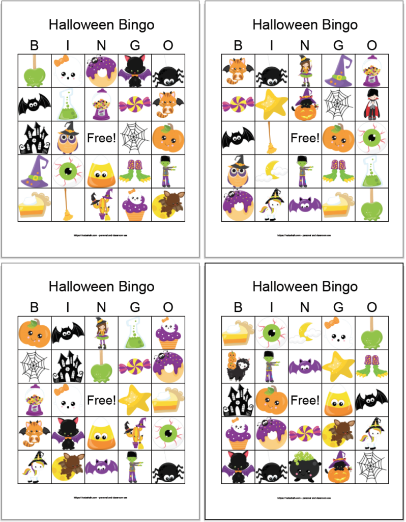 Free Printable Hallowen Bingo Cards - The Artisan Life