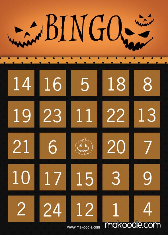 printable bingo cards for halloween