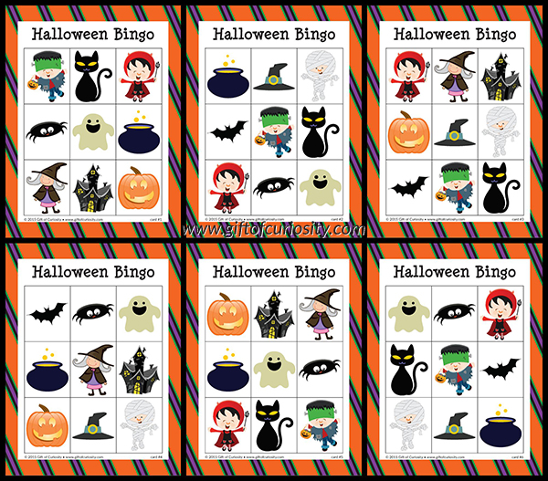 printable bingo cards for halloween