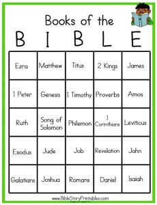 Books of the Bible Printables