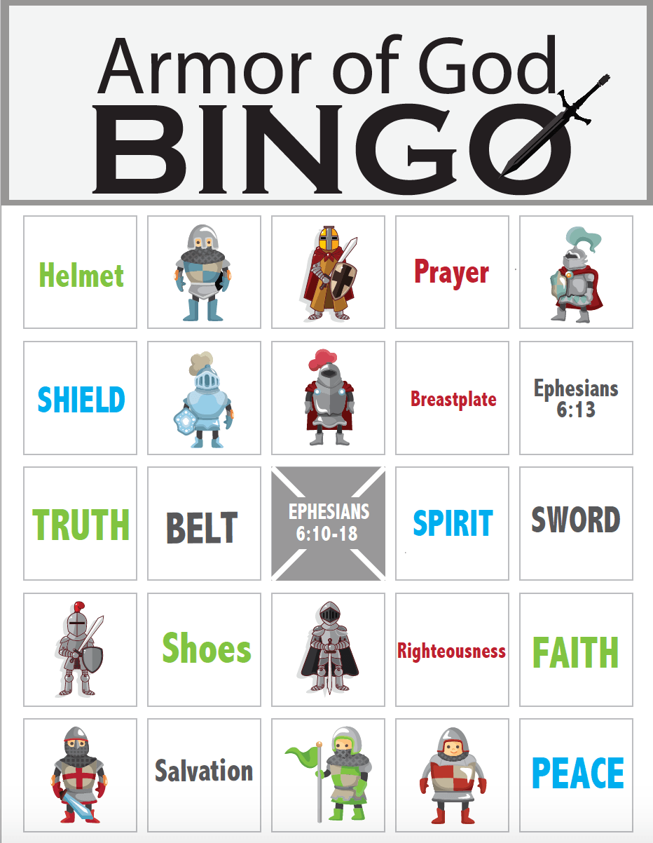 Armor of God Bible Bingo
