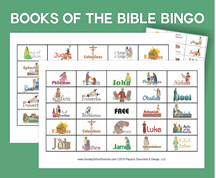 Books of the Bible Bingo printables