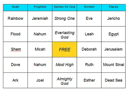 Print a Bible Bingo Game for Your Next Party