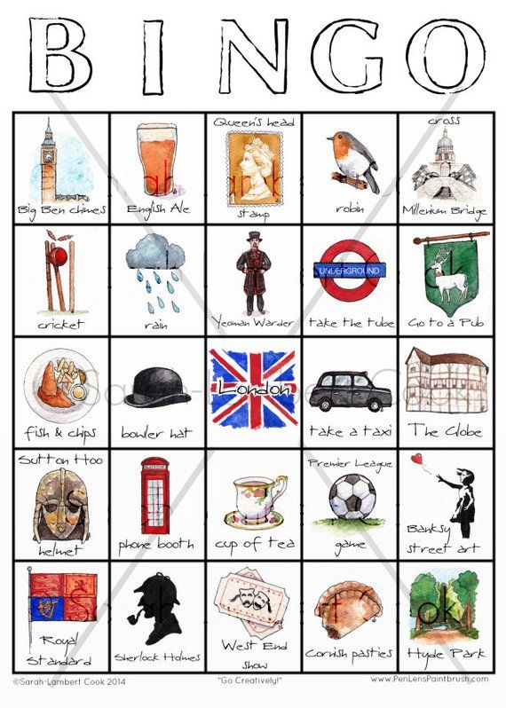 printable bingo cards uk
