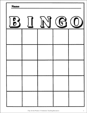 printable bingo grid