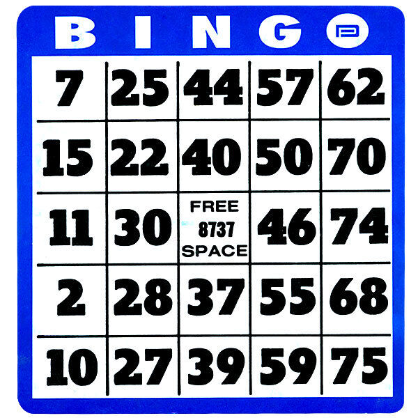 printable bingo master card