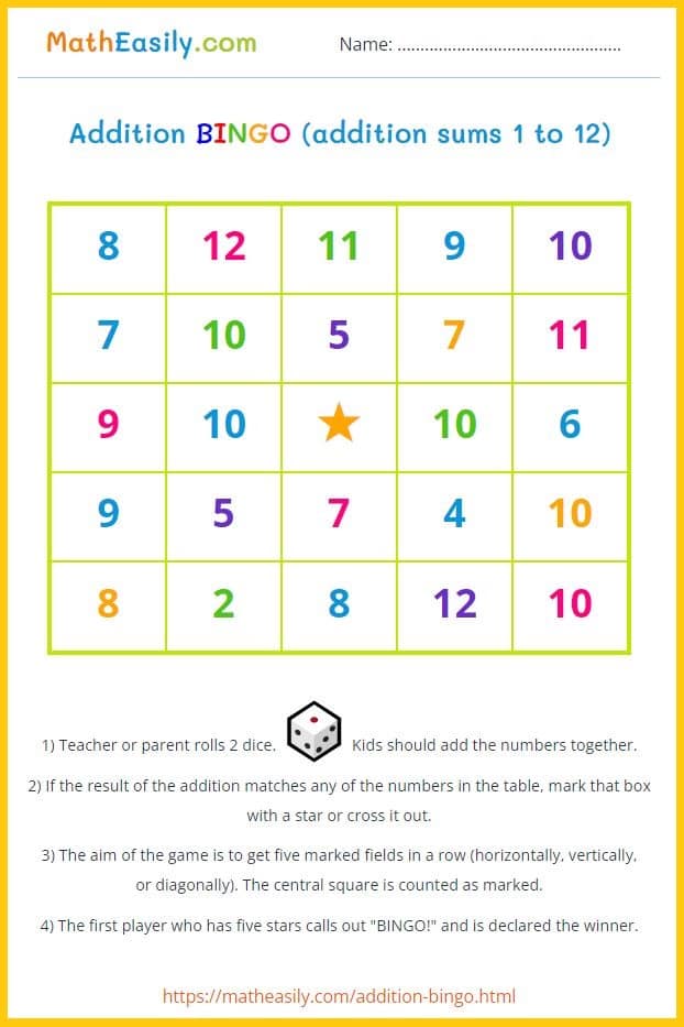 printable bingo math cards free