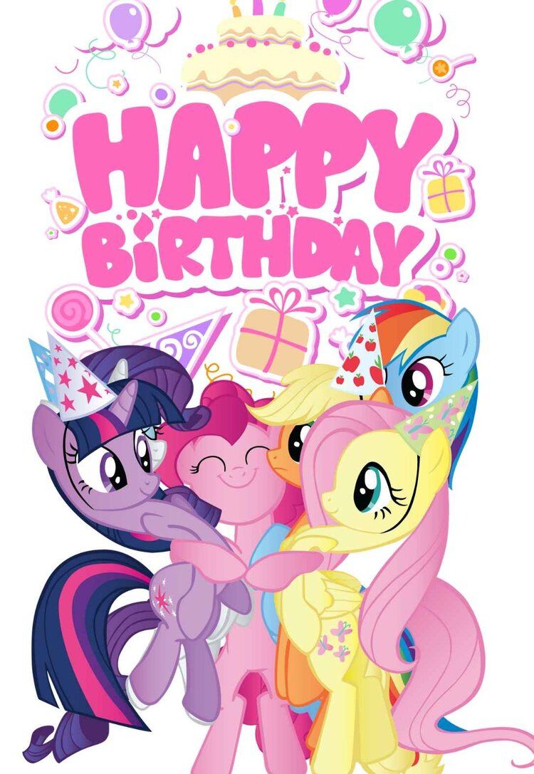 printable birthday card my little pony