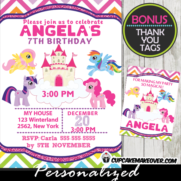 printable birthday card my little pony