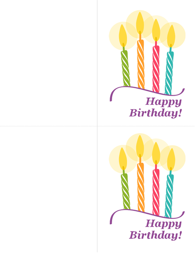 printable birthday card outline