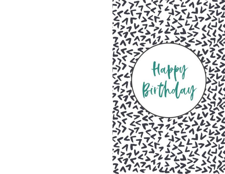 printable birthday card outline
