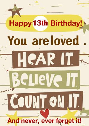 printable birthday cards 13 year old boy