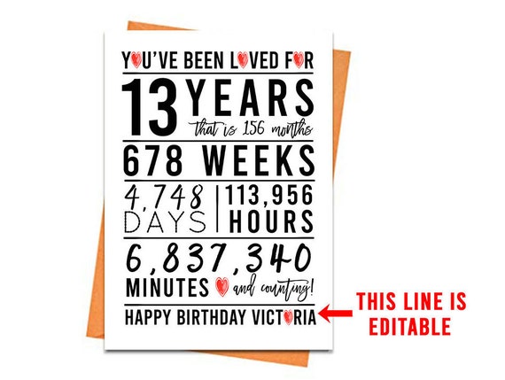 printable birthday cards 13 year old boy
