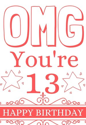 printable birthday cards 13 year old boy