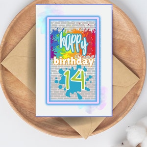 printable birthday cards 14 year old boy