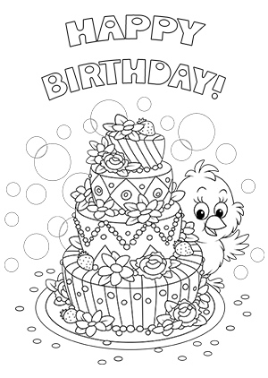 printable birthday cards black and white