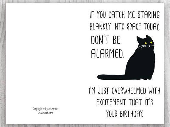 printable birthday cards cats