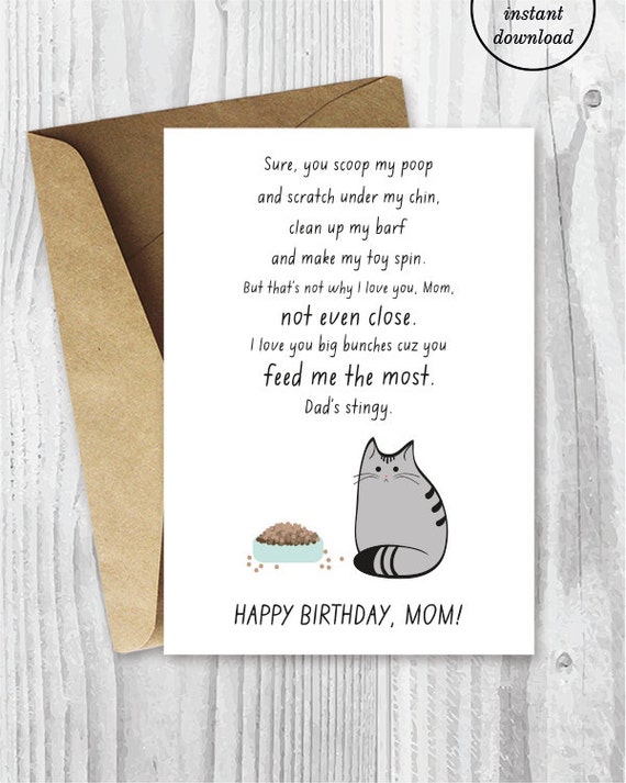 printable birthday cards cats