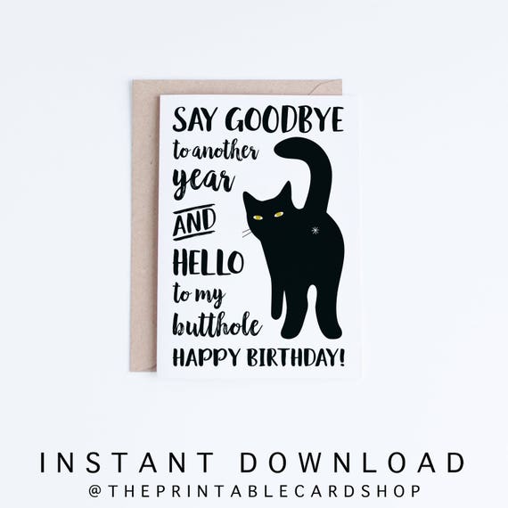 printable birthday cards cats
